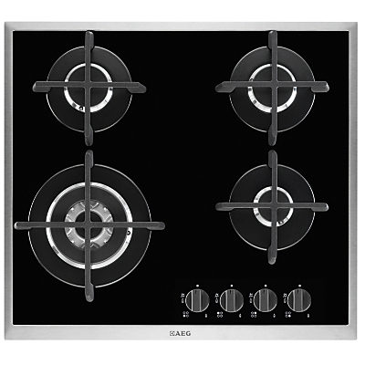 AEG HG694550XB Gas Hob, Black Glass